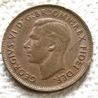 1951 Australia Half Penny Coin Kangaroo Animal Wildlife