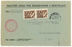 Slovakia Bratislava Franked Cover  j26 Postage Due 1942 German Occupation Wwii