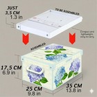 Storage Box  Small - Hortensia Hydrangeas - Lid-side Handles  Decorative