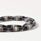 Old Faux Agate Trade Beads Czech 30 Inch