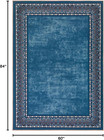 Alfombras Bordered Modern 5x7 Non-slip  non-skid  Low Pile Rubber Backing Indoor