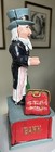 Uncle Sam Mechanical Coin Bank 10 5    Tall Solid Metal Vintage Cast Iron Bank