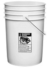 White 6 Gallon Heavy Duty Plastic Buckets 3-pack -- Free Shipping