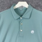 Peter Millar Summer Comfort Polo Golf  Mens Xl  Green White Striped Poly Blend