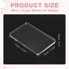 Acrylic Stamp Block  4 Pack Clear Stamping Block Mountings Set  5 9  X 3 9 