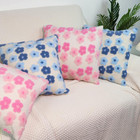 Pink Decorative Throw Pillow Covers 18x18 Cute Embroidered Floral Pillow Covers 