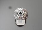 Masonic Ring Sterling Silver 925 Master Mason Illuminati Sacred Symbols Amulet