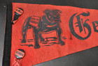 Vintage University Of Georgia Bulldogs Football Pennant Uga Dawgs With Buttons