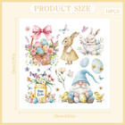 Easter Rub-on Transfers Set  16 Watercolor Bunny   Lamb Craft Decals