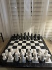 Vintage Deluxe Marble Chess Set Black   Green 16 x16 