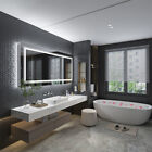 Large Led Bathroom Vanity Mirror With Front   Backlight Anti-fog Memory Dimmable