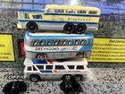 Vintage Greyhound Bus Toy Lot Of 3 Tin Metal Plastic American Bus Toys