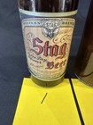 Lot Of 7 Vintage 1930s Stag Extra Dry Pilsener Beer Bottles Paper Labels Irtp