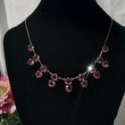 Victorian Amethyst Paste Rivier   Necklace In Silver Antique     