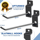 100 Slatwall Hooks Display Panel  Black  6 And 8 Inch