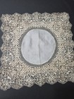 Antique Wedding Lace Handkerchief Victorian Silk Maltese Bobbin Lace  -13 In 