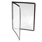 Winco Pmcd-9k Double Fold Menu Cover  9 1 2 X 12   Black