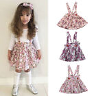Toddler Kids Baby Girls Floral Party Princess Bib Strap Tutu Skirt Dress Clothes
