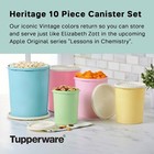 Tupperware Heritage Collection 10 Piece Nested Canister Set In Vintage Colors   