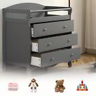 3 Drawer Baby Changing Table Infant Diaper Clothe Nursery Station Safety Belt
