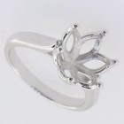 10mm Round Shape Semi Mount Solitaire Ring 925 Sterling Silver Ring For Women