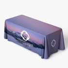 8ft Full Color Print Table Throw 3 Sided