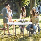 4 Ft Round Folding Card Table 48  Indoor Outdoor Portable Plastic Camping Table