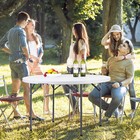 48  Round Bi-folding Commercial Table Plastic Dining Card Table For Outdoor