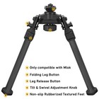 Tactical Rifle Bipod For M-lok Rail Mount 7 6  - 10 8  Adjustable Hunting Bipod