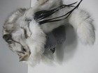 Beautiful Handmade Native American Style White Fox Fur And Beaded Head Dress