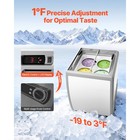 Uimoso Commercial Ice Cream Display Case 5 6 Cu ft Gelato Freezer Cabinet
