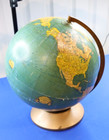 Rand Mcnally Indexed Cardboard Terrestrial Globe 12  Diameter Metallic Base