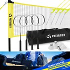 Professional Outdoor Portable Badminton Complete Net Set For Backyard With Poles
