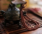 India Lobular Red Sandalwood 108 6mm Buddhist Prayer Bead Mala Bracelet necklace