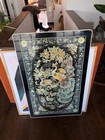 Vintage Korean Chinoiserie Mother Of Pearl Inlay  Peacock Low Folding Tea Table
