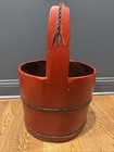 Vintage Chinese Water Bucket Red