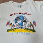 Vtg Original 1964 New York World s Fair  unisphere  Youth Tee-shirt Hi-grade 