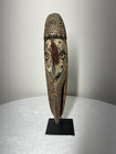 Papua New Guinea Tribal Wooden Mask     Hand-carved With Pigments And Fiber     20   