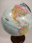 Replogle World Scholar Series Desk  Globe 9    Made Usa Wood Base  Russia Textured