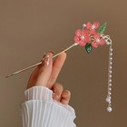 Gentle Flower Tassel Hair Sticks Vintage Style Rhinestone Butterfly Blossom Frin