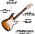 Fender Squier Debut Stratocaster Electric Guitar 2-color Sunburst Matte Finish