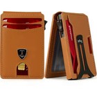 Rfid Blocking Pop-up Leather Men   s Wallet Slim Bifold With Money Clip Gift-ready