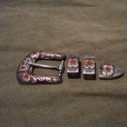 Don Ricardo Sterling And 10k 4 Piece Ranger Belt Buckle Set