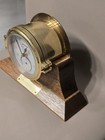 Vintage 1989 Benchmark Ships Bell Mantel Shelf Brass Clock Nautical Maritime