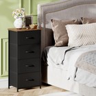 Tall Dresser For Bedroom With 4 Drawers  Storage Organizer Chest Of Drawers W   