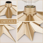 Flush Mount Ceiling Light - 2 Pack Brass Star Light Fixtures Mid-century Close T