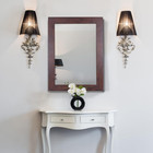 Rustic 20x28  Wall-mounted Mirror With Large Wood Frame For Farmhouse Decor