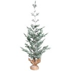 Northlight 5-foot Snow Covered Slim Pine Artificial Christmas Tree Jute Base