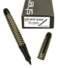 Sherpa Champagne Herringbone Pen Holder  5412   With Black Fine Point Sharpie 