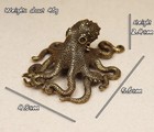 Brass Octopus Animal Statue Small Sculpture Tabletop Figurine Home Decor Gifts